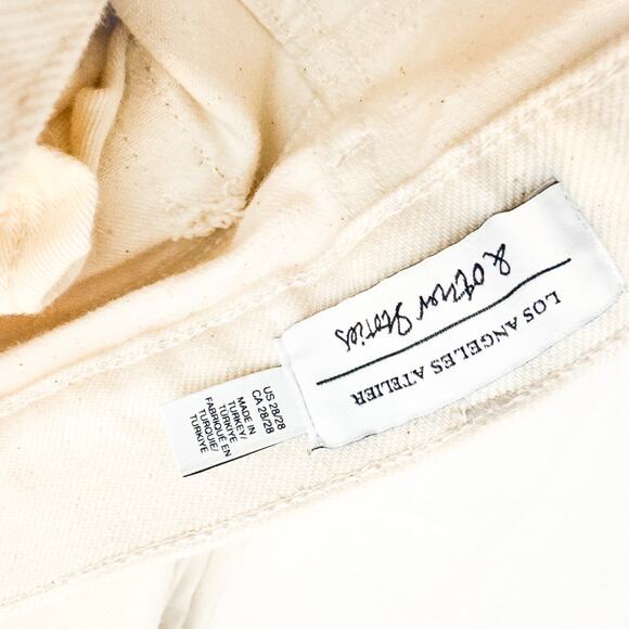 & Other Stories Wide Leg Cream Button Fly Denim Jeans Size 28 - Picture 7 of 9